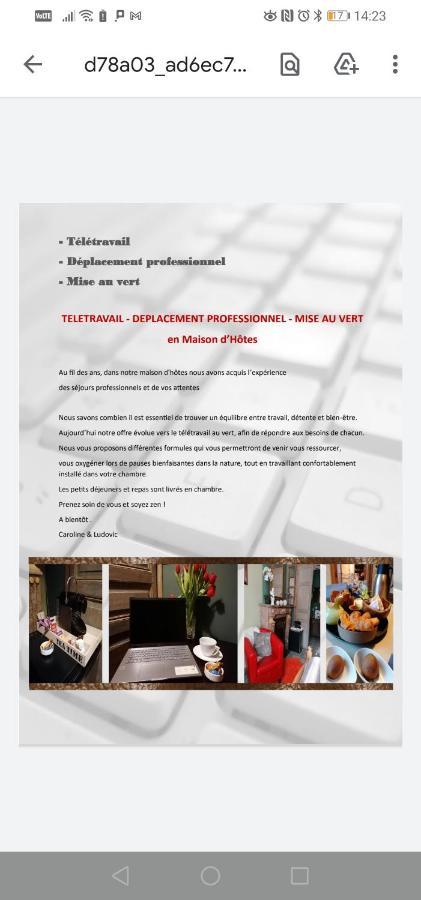 Maison D'Hote Les Notes Endormies Suite Le Refuge Walcourt Bagian luar foto